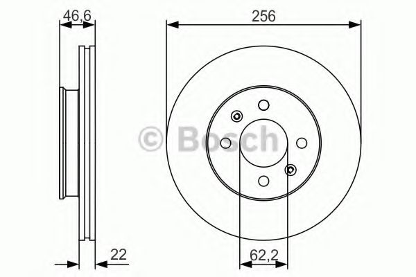 BOSCH 0986479R77 Тормозные диски для KIA RIO (Киа Рио)