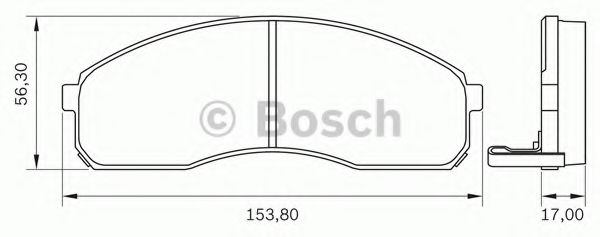 BOSCH 0986BB0116 Тормозные колодки для KIA CARNIVAL (Киа Карнивал)