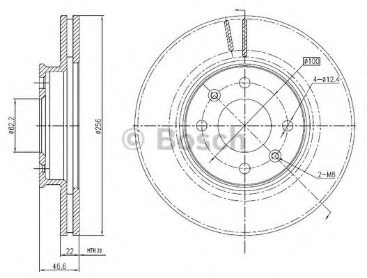 BOSCH 0986BB4289 Тормозные диски для KIA RIO (Киа Рио)