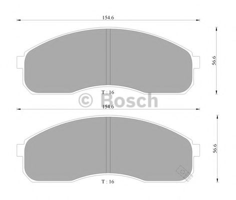 BOSCH 0986505096 Тормозные колодки для KIA CARNIVAL (Киа Карнивал)