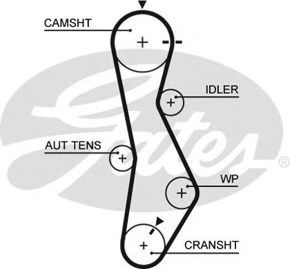 GATES 5579XS Ремень ГРМ для KIA MAGENTIS (Киа Магентис)