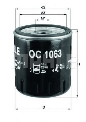 KNECHT OC1063 Масляный фильтр 