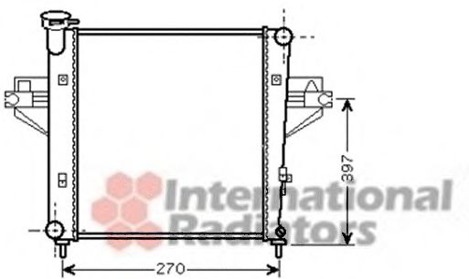 VAN WEZEL 21002042 Радиатор, охлаждение двигателя для JEEP CHEROKEE (KJ), LIBERTY (KJ) 2.4 4x4