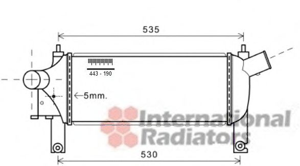 VAN WEZEL 13004339 Интеркулер для NISSAN TERRANO (Ниссан Террано)