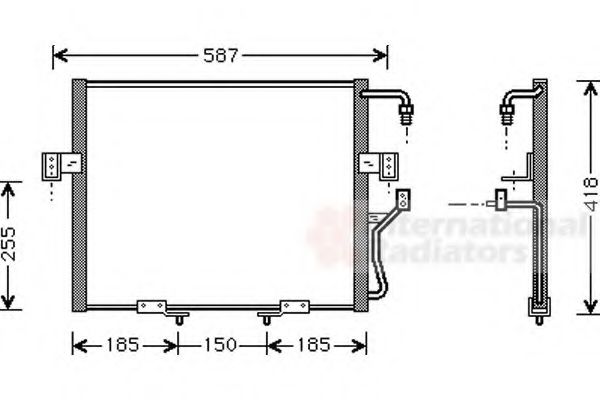 VAN WEZEL 83005015 Радиатор кондиционера для KIA SPORTAGE (K00) 2.0