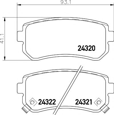 TEXTAR 2432001 Тормозные колодки для KIA SPORTAGE (Киа Спортаге)