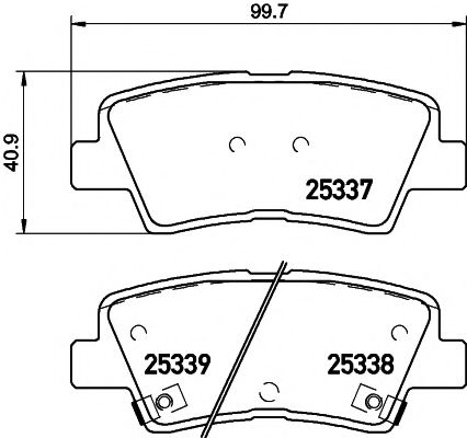 TEXTAR 2533701 Тормозные колодки для KIA SPORTAGE (Киа Спортаге)