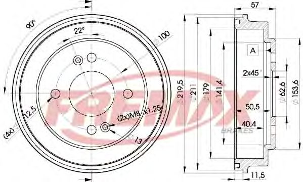 FREMAX BD5841 Тормозной барабан для KIA PICANTO (Киа Пиканто)