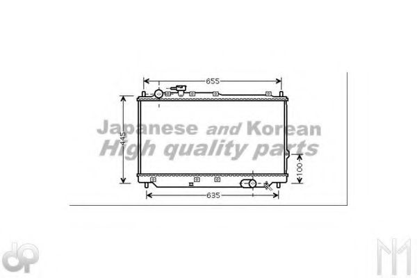 ASHUKI I25034 Радиатор охлаждения двигателя для KIA CARENS (Киа Каренс)