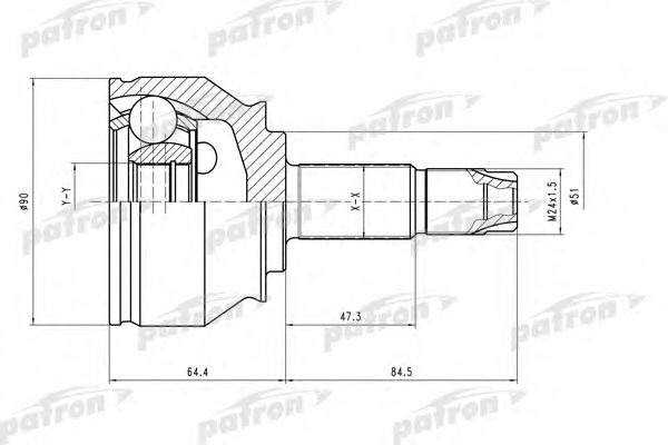 PATRON PCV1550 ШРУС 