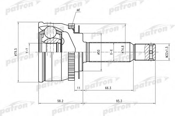 PATRON PCV3902 ШРУС для KIA (Киа)