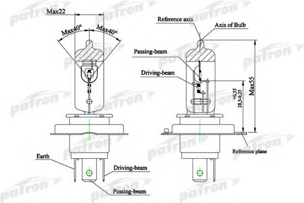PATRON PLH46055 Лампа накаливания 