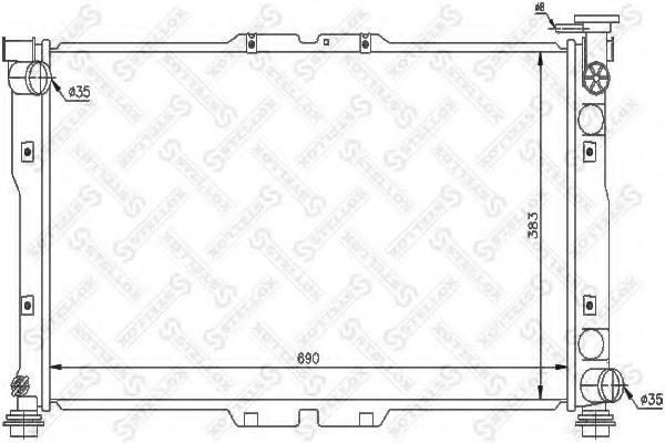 STELLOX 1026473SX Радиатор охлаждения двигателя для KIA CLARUS (Киа Кларус)