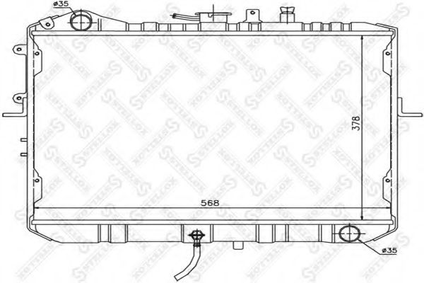 STELLOX 1026498SX Радиатор охлаждения двигателя для KIA BESTA (Киа Беста)