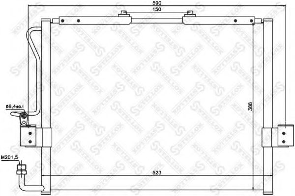 STELLOX 1045445SX Радиатор кондиционера для KIA SPORTAGE (K00) 2.0