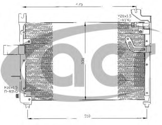 ACR 300422 Радиатор кондиционера для KIA CLARUS (Киа Кларус)