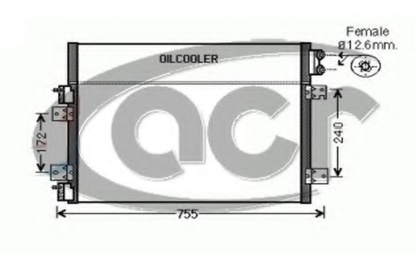 ACR 300672 Радиатор кондиционера для JEEP COMPASS (Джип Компасс)