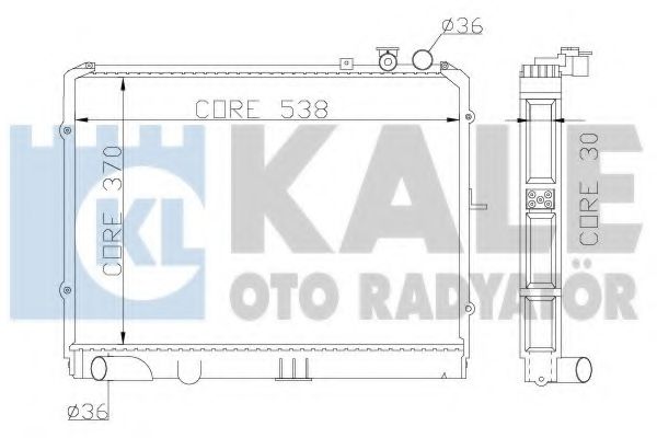 KALE OTO RADYATÖR 369900 Радиатор охлаждения двигателя для KIA BESTA (Киа Беста)