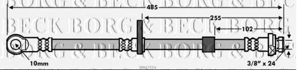 BORG & BECK BBH7554 Тормозной шланг для JEEP COMPASS (Джип Компасс)