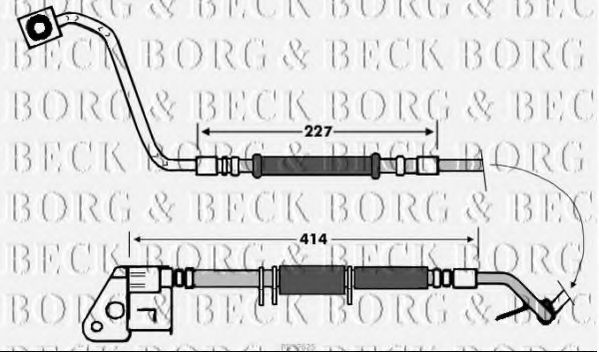 BORG & BECK BBH7625 Тормозной шланг для JEEP GRAND CHEROKEE 2 (WJ, WG) (Джип Гранд чероkее)