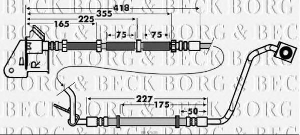 BORG & BECK BBH7626 Тормозной шланг для JEEP GRAND CHEROKEE 2 (WJ, WG) (Джип Гранд чероkее)