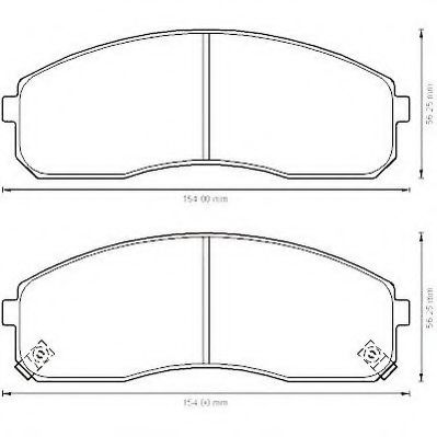 JURID 572532J Тормозные колодки для KIA PREGIO (Киа Прегио)