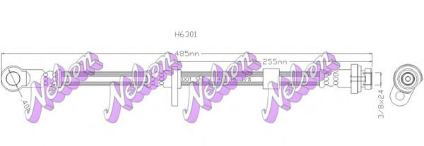 BROVEX-NELSON H6301 Тормозной шланг для JEEP COMPASS (Джип Компасс)