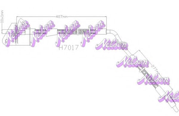 BROVEX-NELSON H7017 Тормозной шланг для JEEP GRAND CHEROKEE 2 (WJ, WG) (Джип Гранд чероkее)