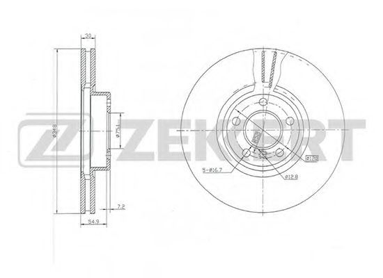 ZEKKERT BS5074 Тормозные диски для BMW X5 (E70) 3.0 si