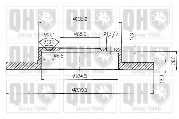 QUINTON HAZELL BDC1046 Тормозные диски для HUMMER H3 (Хаммер Х3)