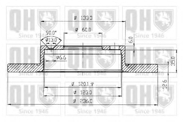 QUINTON HAZELL BDC3388 Тормозные диски для HUMMER H3 (Хаммер Х3)