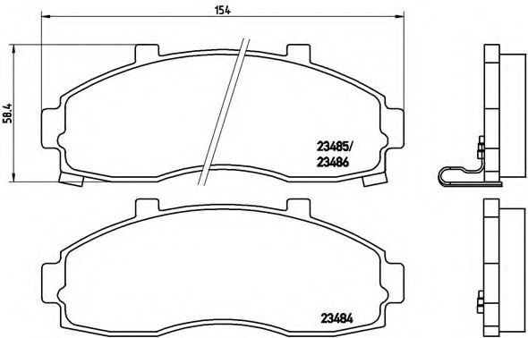 BREMBO P30044 Тормозные колодки для KIA PREGIO (Киа Прегио)