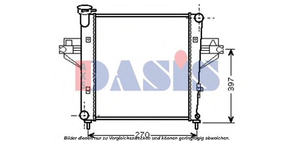 AKS DASIS 520101N Радиатор, охлаждение двигателя для JEEP CHEROKEE (KJ), LIBERTY (KJ) 2.4 4x4