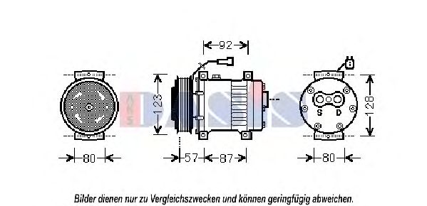 AKS DASIS 851803N Компрессор кондиционера для LAND ROVER DEFENDER Cabrio (LD) 2.4 Td4 4x4