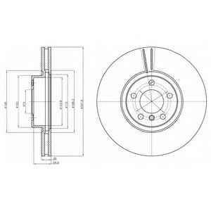 DELPHI BG9063C Тормозные диски для BMW X5 (E70) 3.0 si