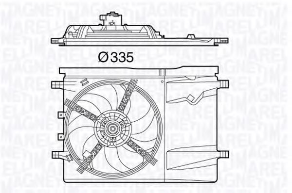 MAGNETI MARELLI 069422577010 Вентилятор системы охлаждения двигателя для SUZUKI SX4 (Сузуки Сx4)